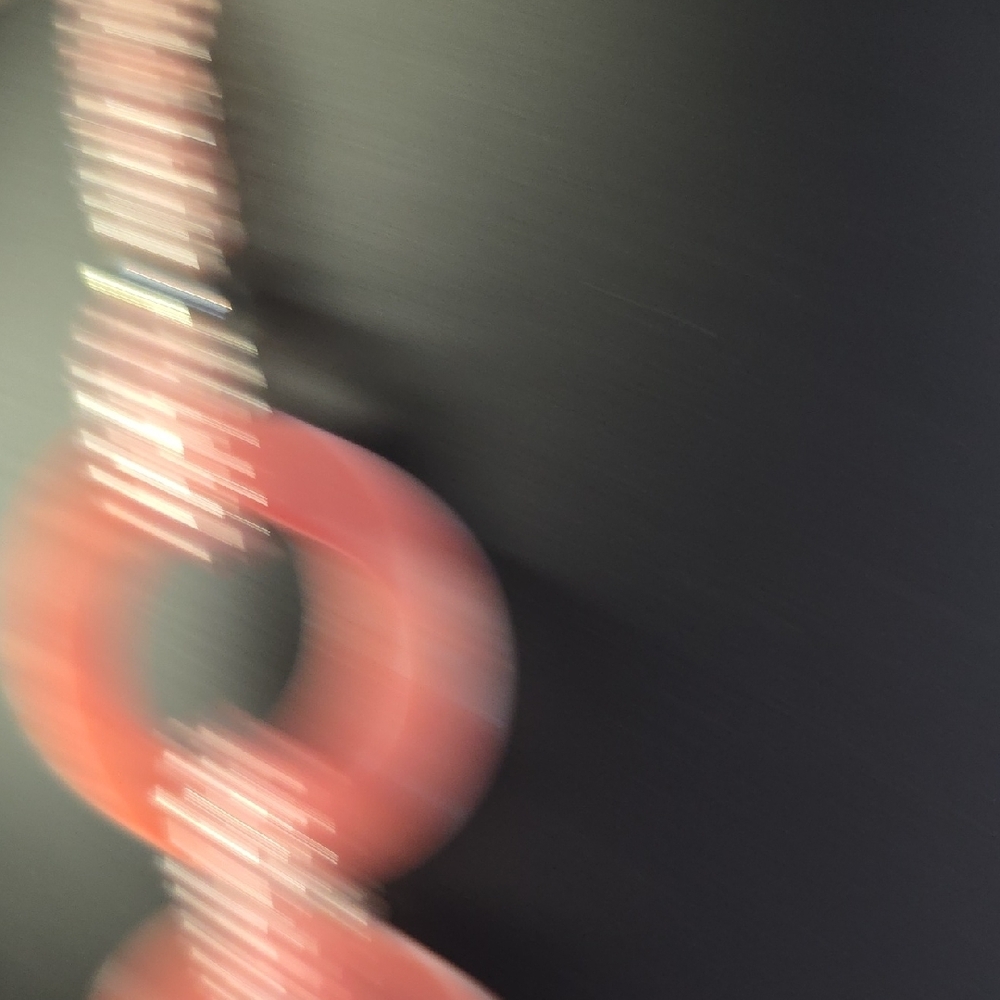 Vintage Pink Shell Circle Link Statement Necklace - image 5